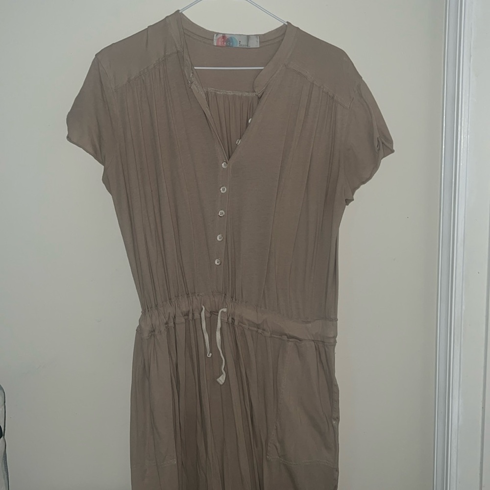 Free people beach dress in light brown